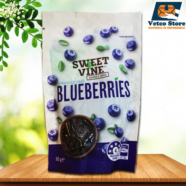 Việt Quất Blueberry sấy khô Sweet Vine 90g